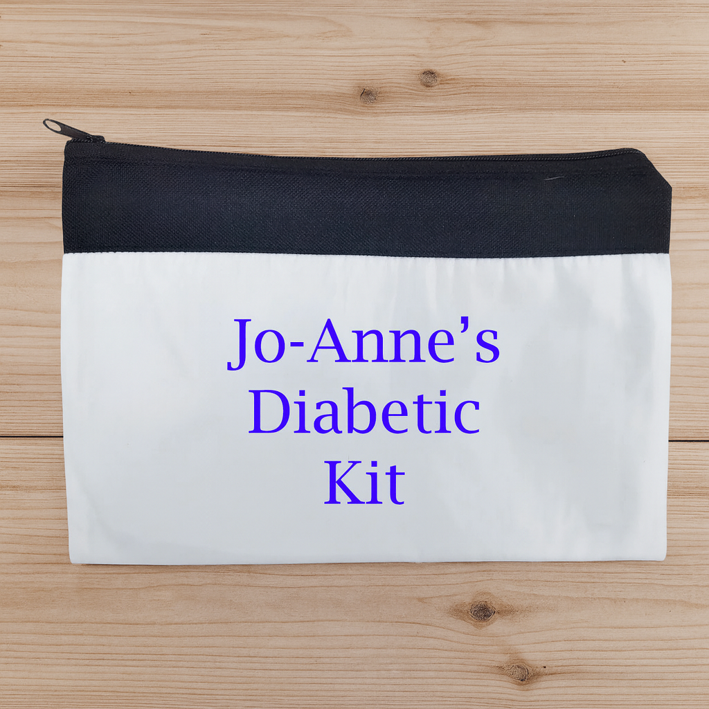 Personalised Diabetes  Travel Bag Pouch