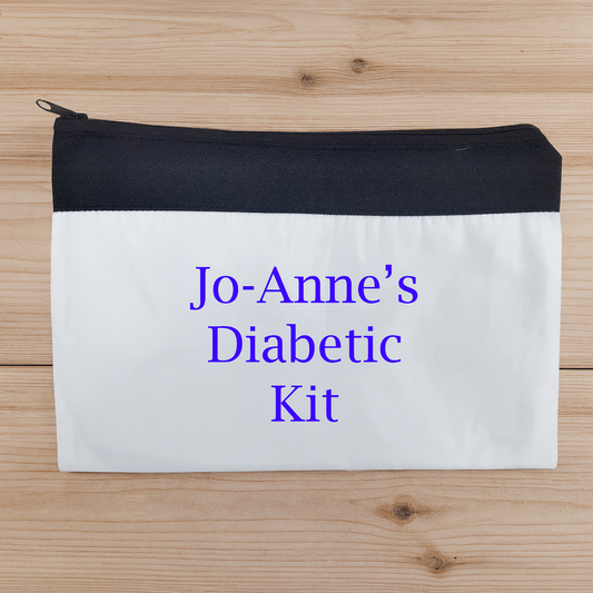 Personalised Diabetes  Travel Bag Pouch