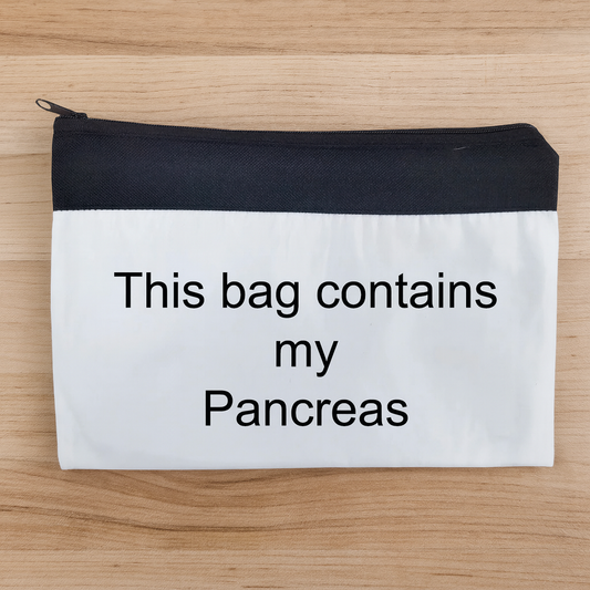 Personalised Diabetes  Travel Bag Pouch Pancreas