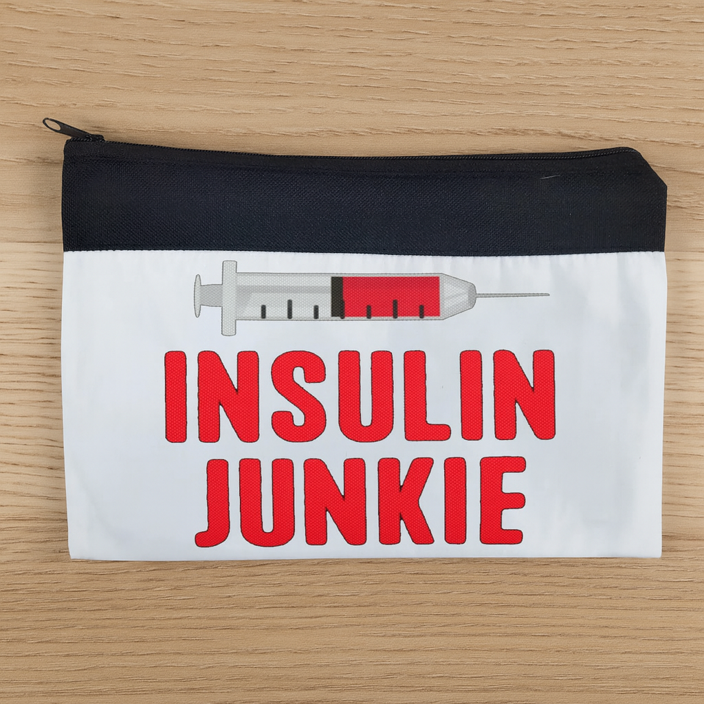 Personalised Diabetes  Travel Bag Pouch Insulin Junkie