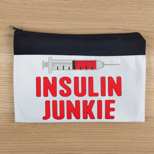 Personalised Diabetes  Travel Bag Pouch Insulin Junkie
