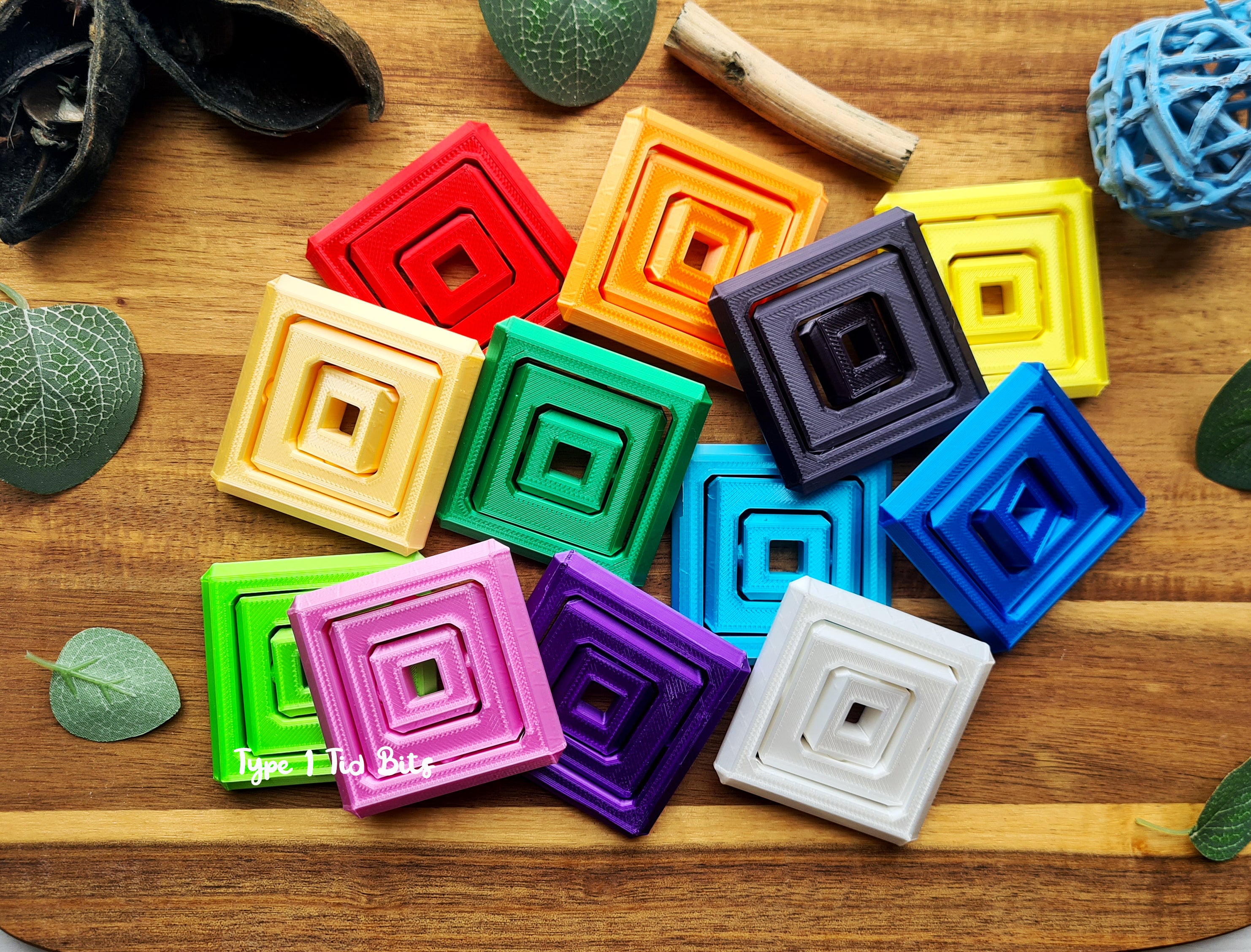 Fidget Wave Square Square Fidget Rings Fidget Toy Distraction Diabetes Gift Anti Stress S ...